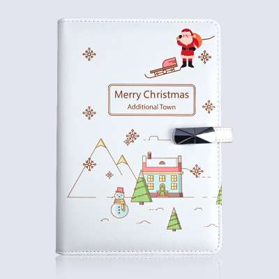 WEIYI Christmas 1000mAh Power Bank Diary Planner Note Book Wireless Charging Notebook With Power bank and USB